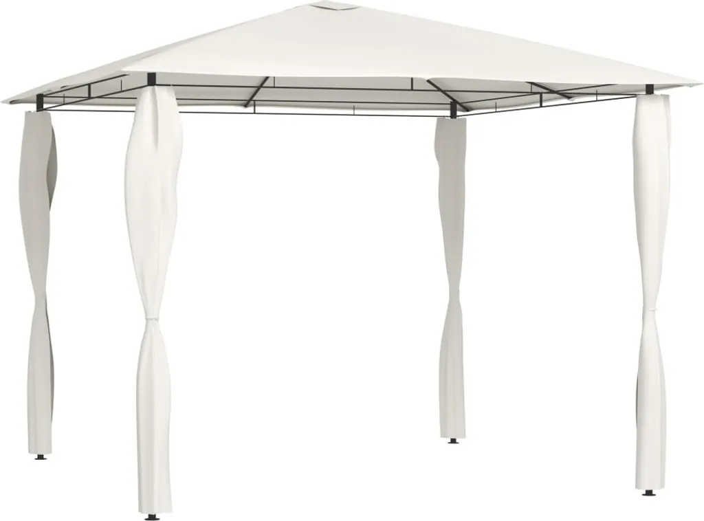 Tonnelle de jardin 3x3m avec housses de poteaux abri extérieur