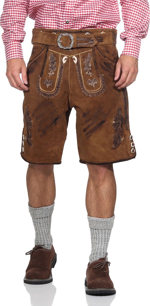 Kurze Trachten Lederhose urig speckig Vintage