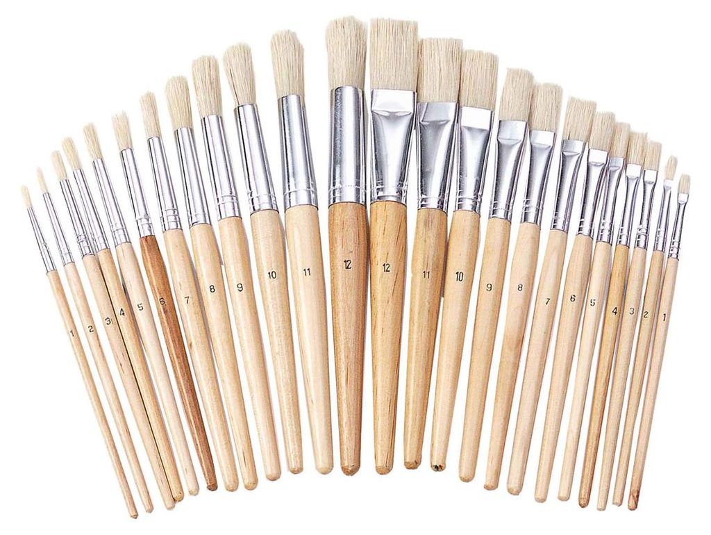 Colorations Holzpinsel Set - Malen für Kinder 24 Stück