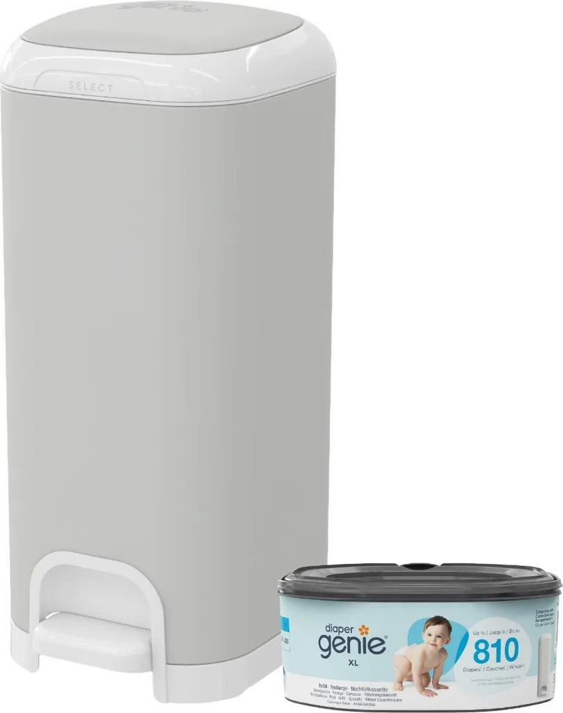 Poubelle à couches Diaper Genie Stone Grey I000695-EU - Antibactérien