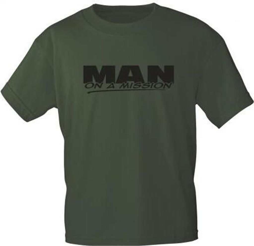 T-Shirt mit Print -MAN on a Mission - 12188 Gr. S-3XL Größe Produktbild 