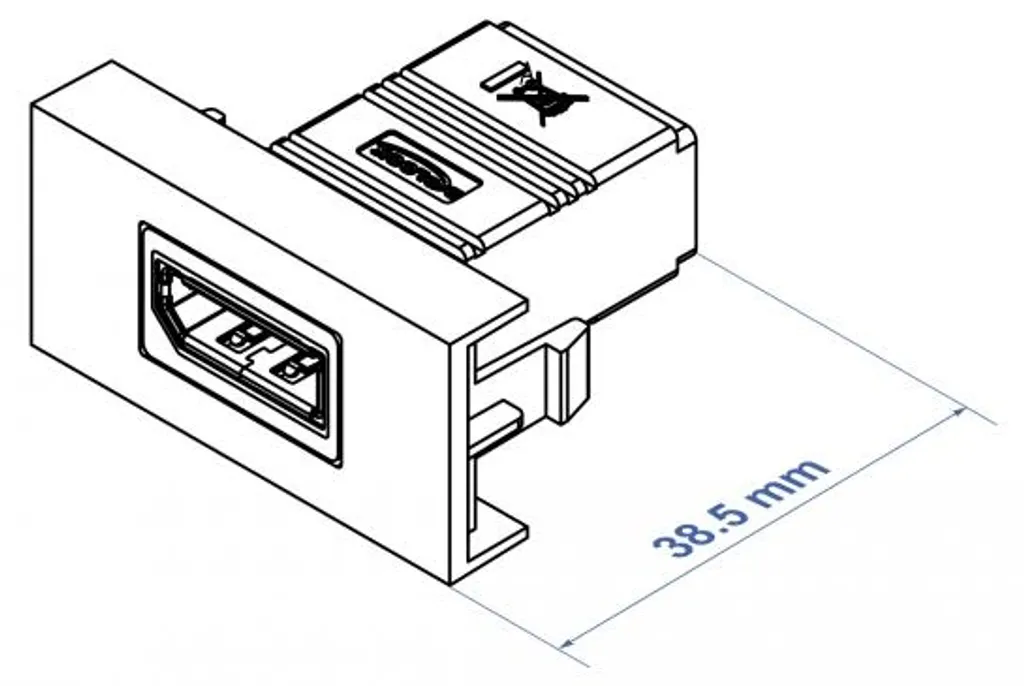 Connecteur DisplayPort pour plastron Easy 45 Delock installation bureau - 7
