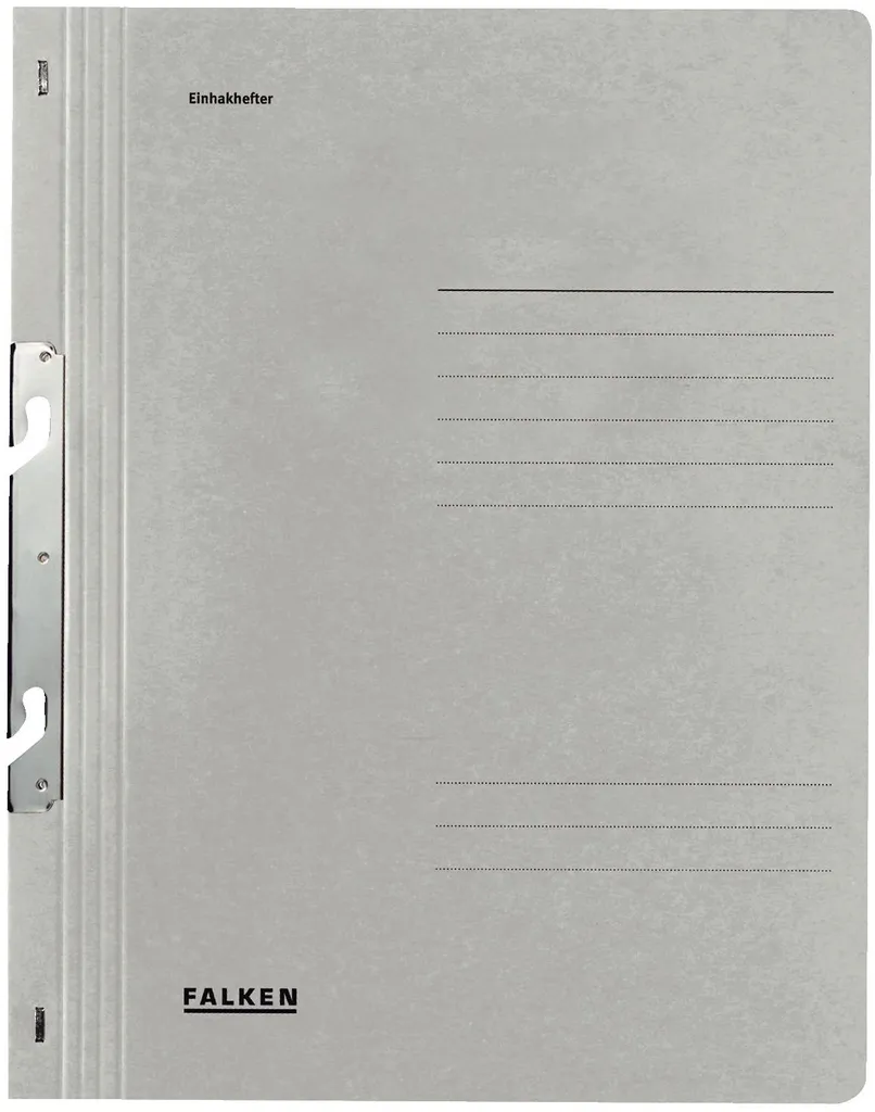 Falken 80000862 Cartella A4 a Gancio Grigia | Organizzazione Archivio 250g