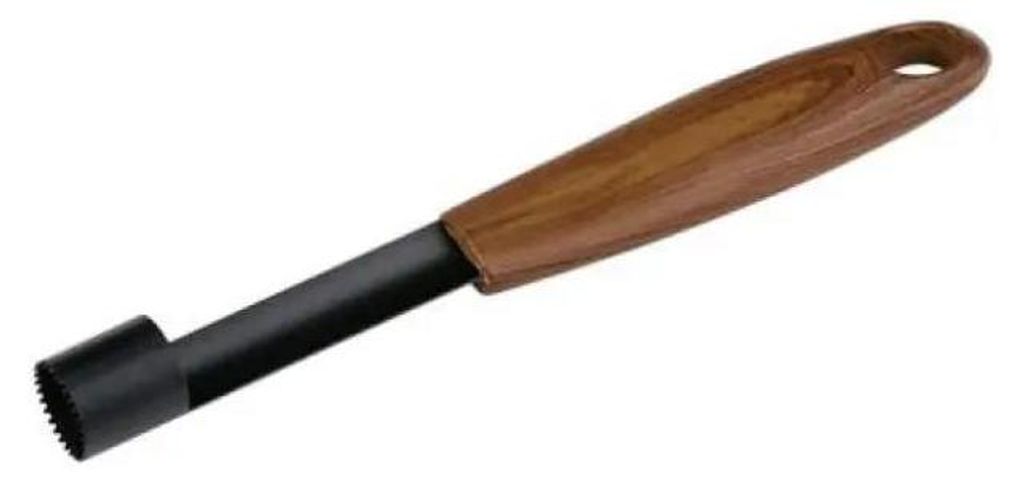 Kernbohrer - Küchenwerkzeug - 19 cm - ergonomischer Holzgriff - schwarz