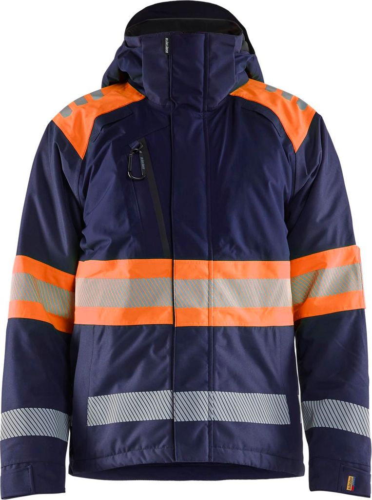 Blakläder High Vis Winterjacke 4480, Farbe:Marineblau/Orange, Größe:XL