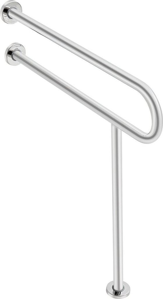 Toilet Safety Rail with Leg 31.5In 300lb Capacity Stainless Steel Grab Bar