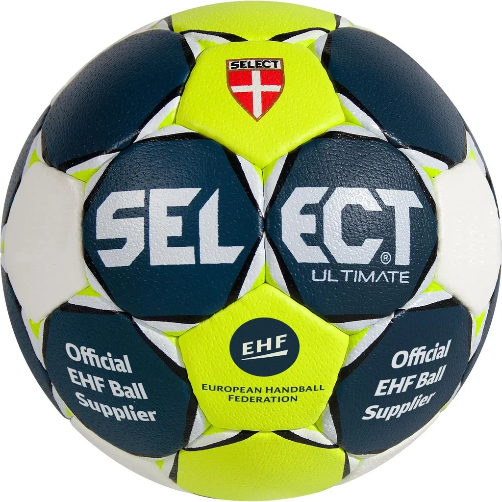 Ballon de Handball de compétition Select Ultimate Bleu et Jaune Soft Grip