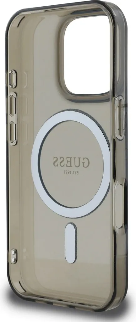 Custodia Guess iPhone 16 Pro MagSafe IML Glitter Circle Nero - 7