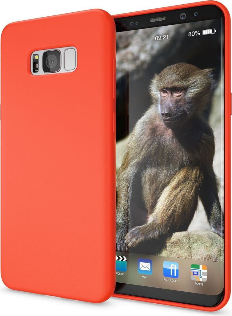 Samsung Galaxy S8 Plus Handy Hülle von NALIA, Ultra-Slim TPU Silikon Neon Case Orange