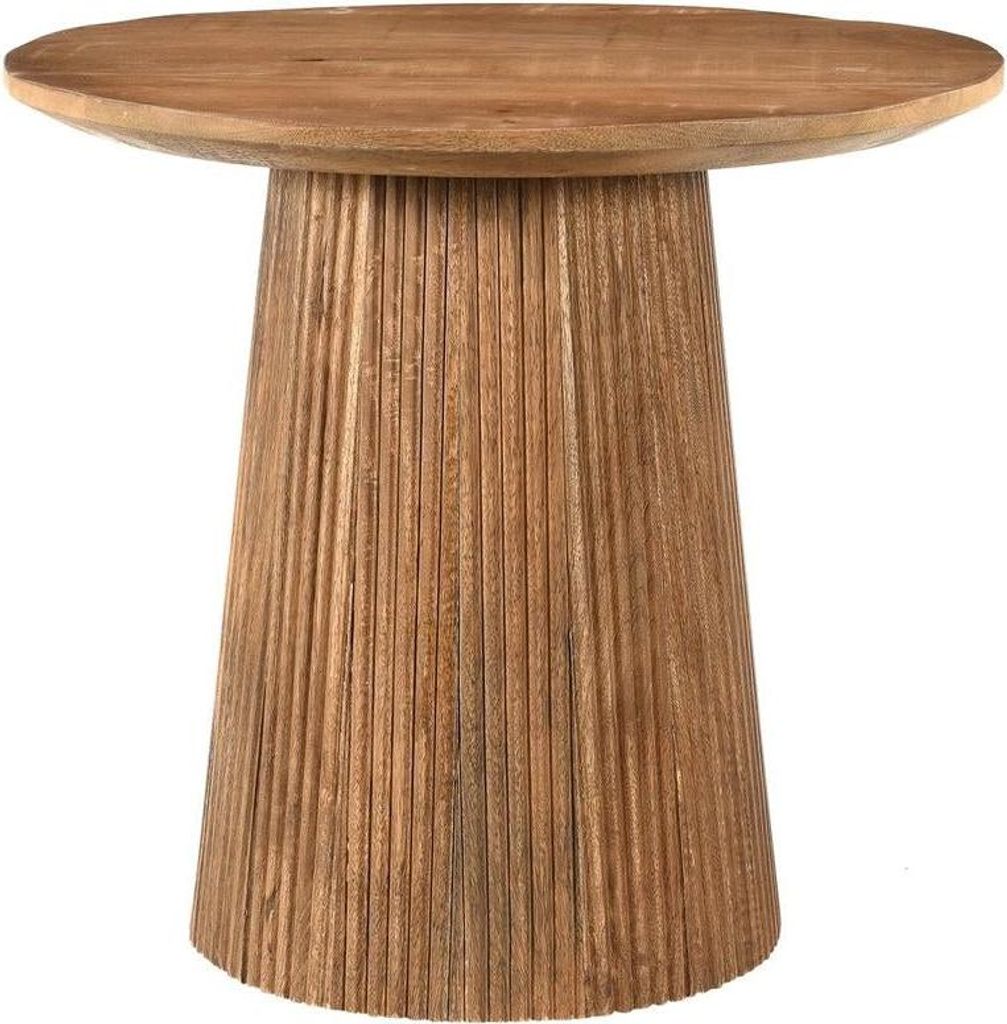 Salvatoren salontafel van mangohout, diameter 50 cm - Bruin Productafbeelding 