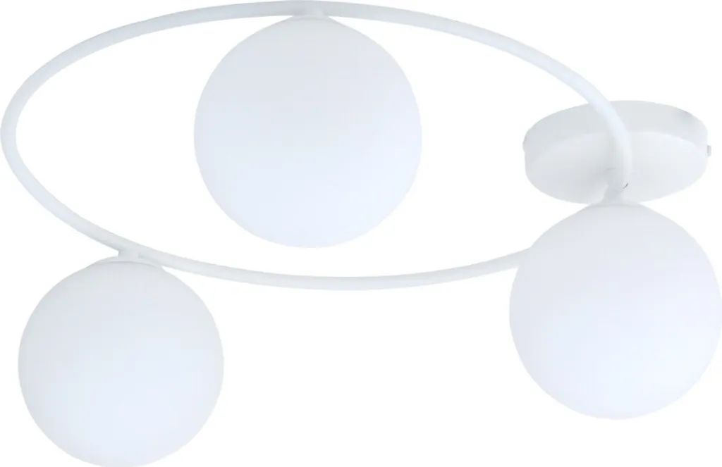 Plafonnier 3 Abat-jours Blancs SOPRA E14 10W avec Éclairage Multi-direction