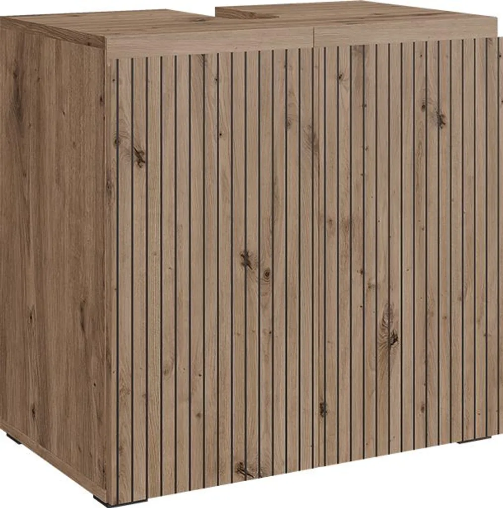 Vicco Mobile sottolavabo per bagno Takumi, 60 x 58 cm 2 vani portaoggetti, Artigiano