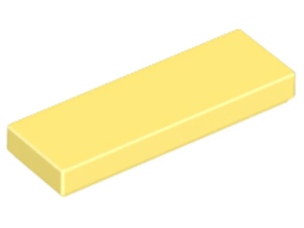 Pack 100 Tuiles Lego 1x3 Jaune Clair 63864 pour Vos MOC et Dioramas