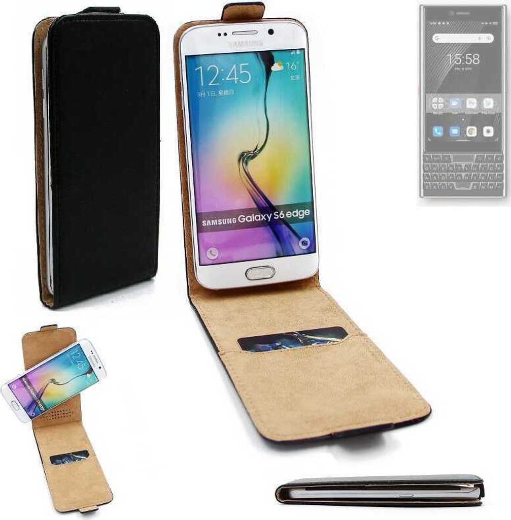 K-S-Trade Schutzhülle Handyhülle kompatibel mit Unihertz Titan Slim Flipstyle 360° Smartphone Tasche, schwarz, Case Flip cover