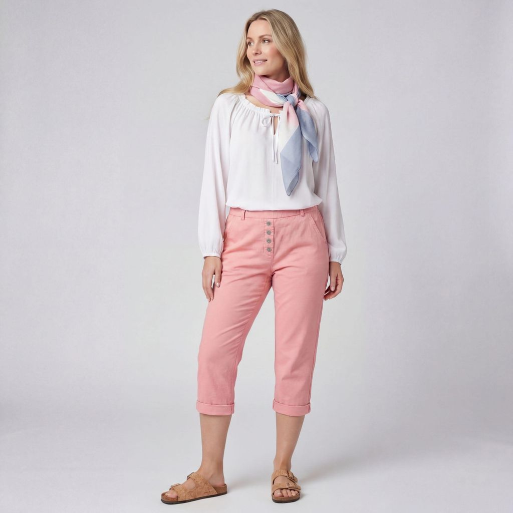 Caprihose mit Stretch QriginalYou 7/8 Hose mit Gummizug Gr. 36 - 48 für Damen