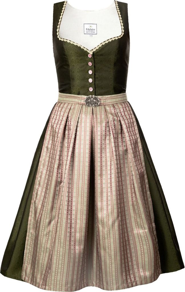 Traditionelles Dirndl Adele Grün Größe 42 Rocklänge 66cm mit Schürze