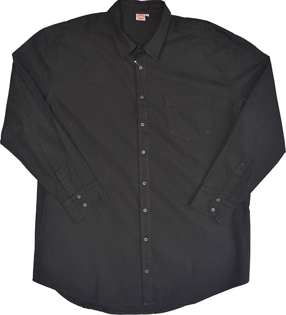 Übergrößen Designer Langarmhemd HONEYMOON schwarz 6XL
