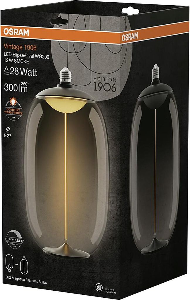 OSRAM LED Filament 1906 BIG ELIPSE-OVAL DIM 12W/818 230V Immagine del prodotto 
