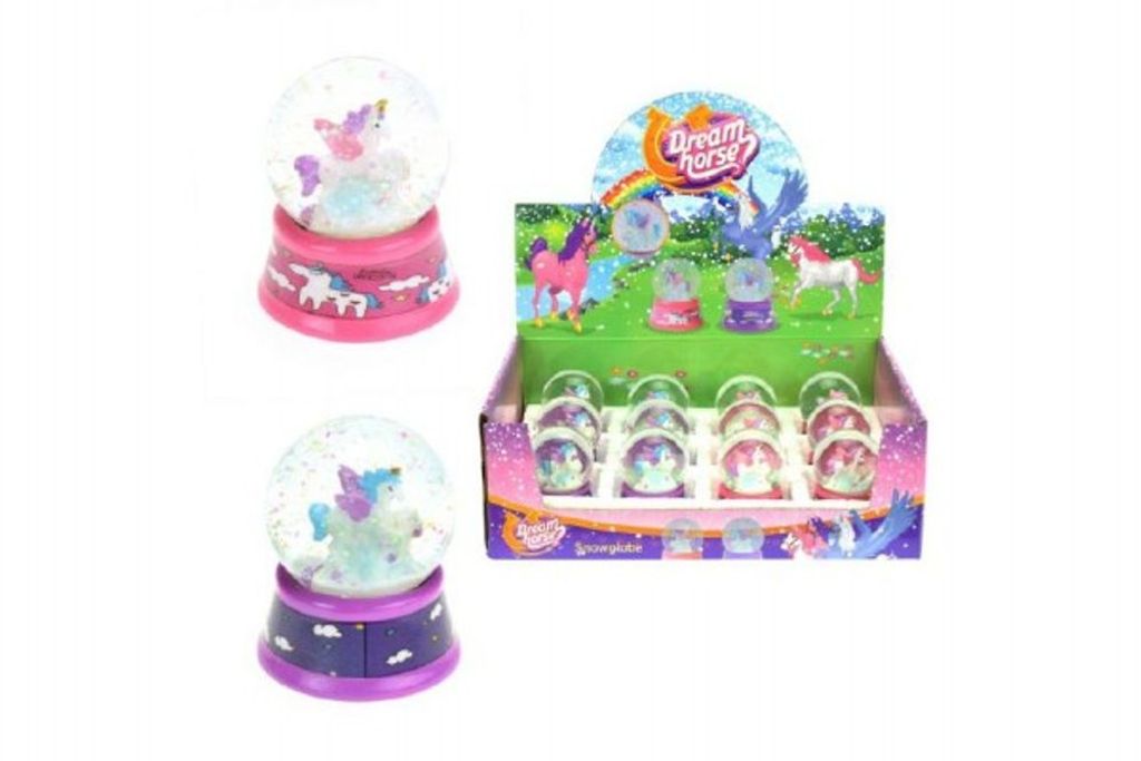Einhorn Schneekugel Mit LED - Magische Glitzerkugel 9cm Höhe