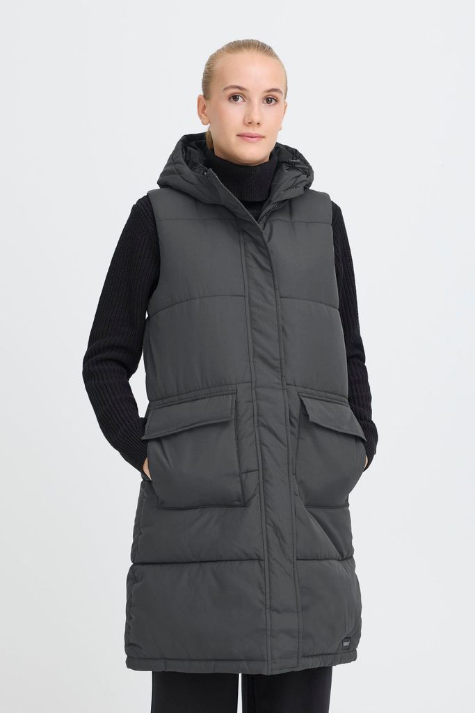 OXMO OXMINNA LONG Damen Weste Steppweste Outdoor Weste regular fit