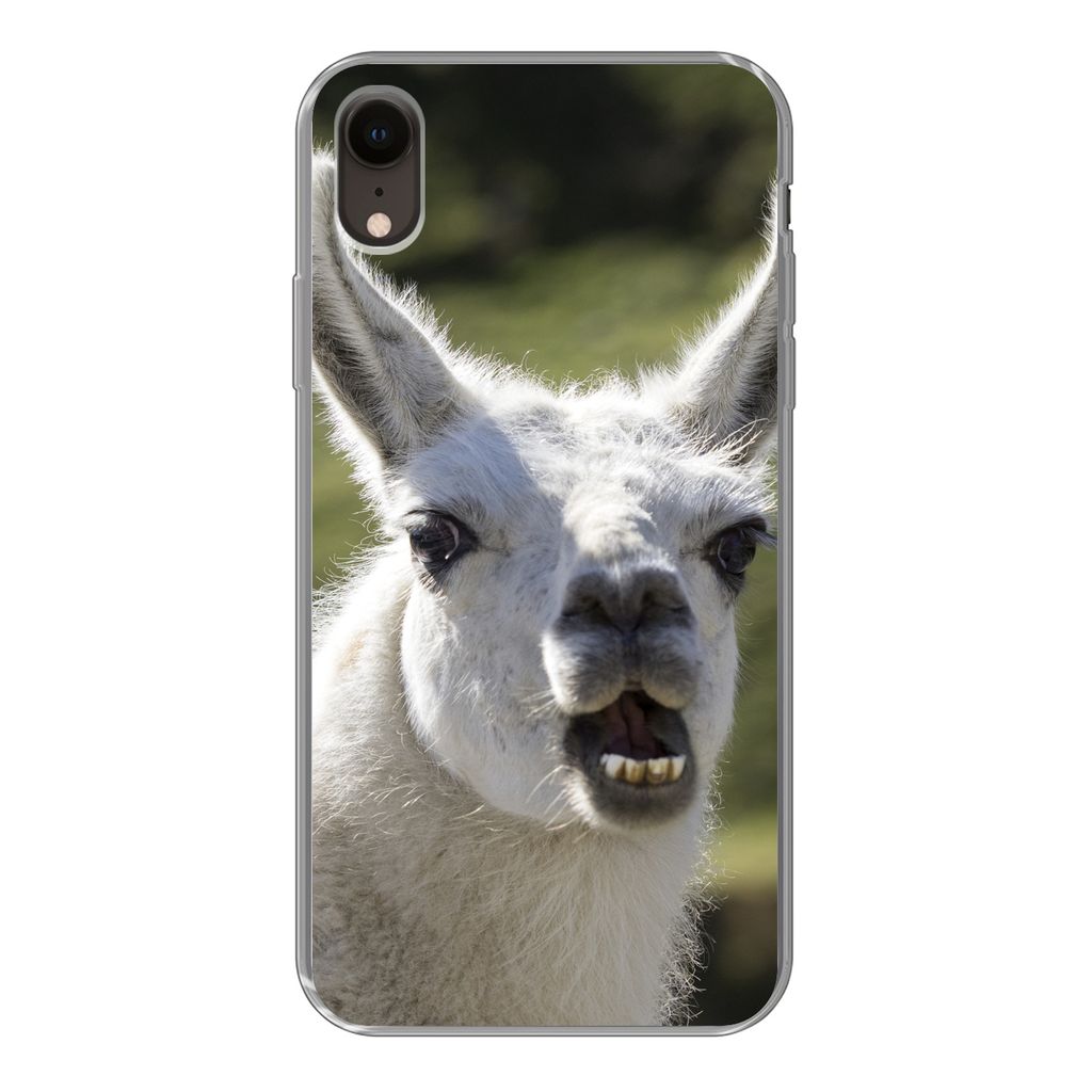 MuchoWow Handyhülle Schutzhülle Hülle für iPhone XR Lama - Lustig - Kinder - Jungen - Mädchen - Kinder Silikon Softcase Handy Hülle - Schut...