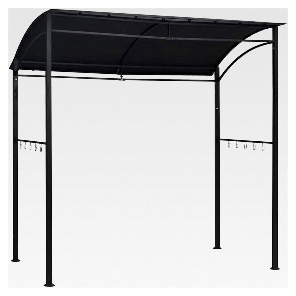 Grillpavillon Anthrazit | Stahl und Polyester | 215x150x220 cm | wetterbeständig