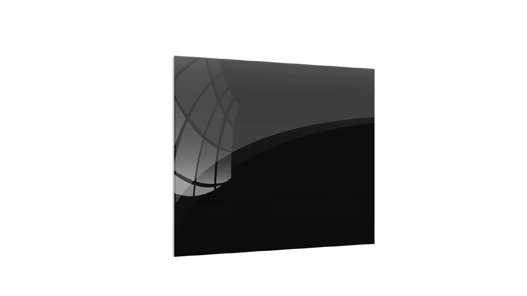 Glasboard Schwarz 50x50cm magnetisch beschreibbar 4mm dick Produktbild 