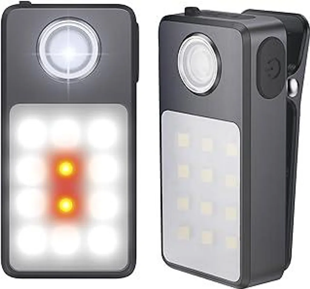 Luci LED Running Ricaricabili USB-C IPX7 - Set 2 Torce Clip Sport