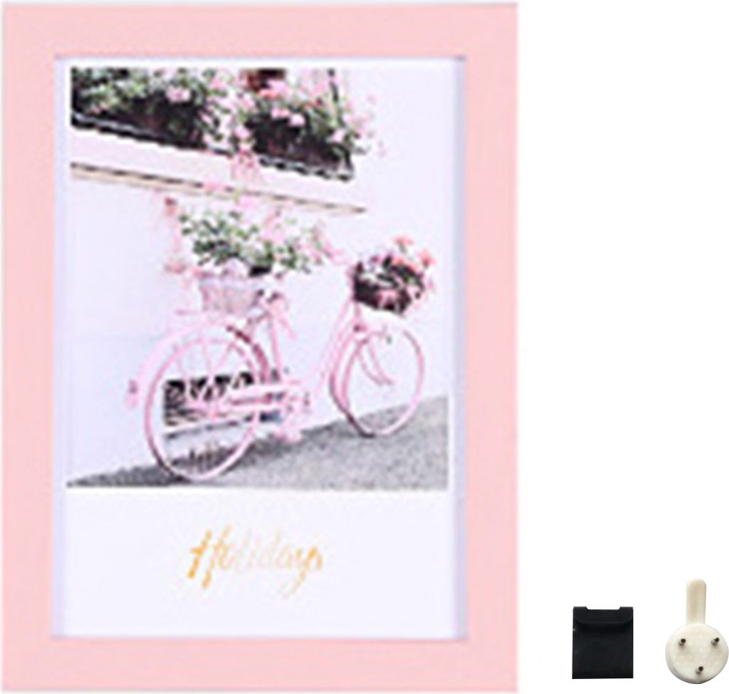 1 Set 5 Zoll Fotorahmen Patchwork wasserdicht verdickte dekorative Schaumwandhänge Foto Display Rahmen Haushaltsversorgung-Rosa