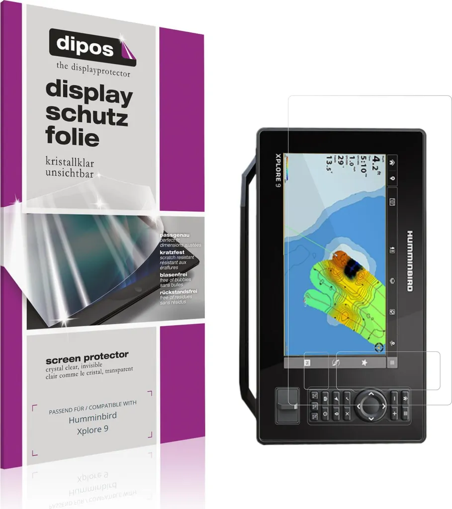 Protezione Display Humminbird Xplore 9 - 2x Pellicola dipos Claro