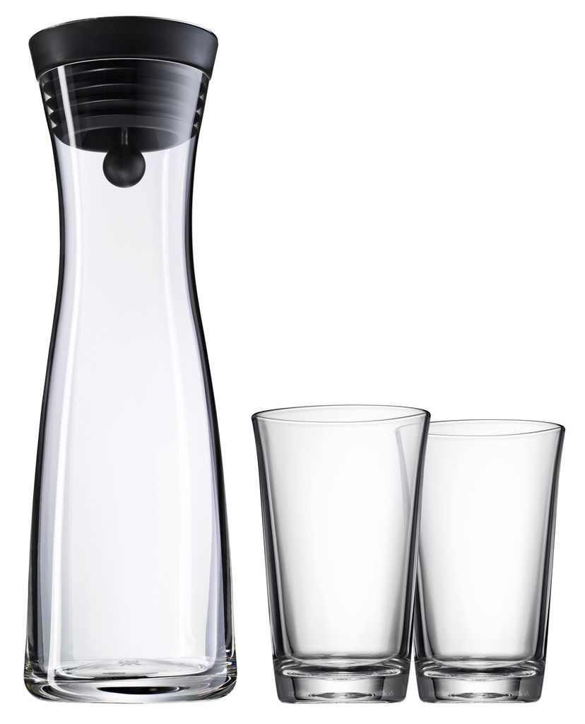 WMF 06.1770.9994, Karaffe, 1 l, Schwarz, Transparent, Glas, Produktbild 