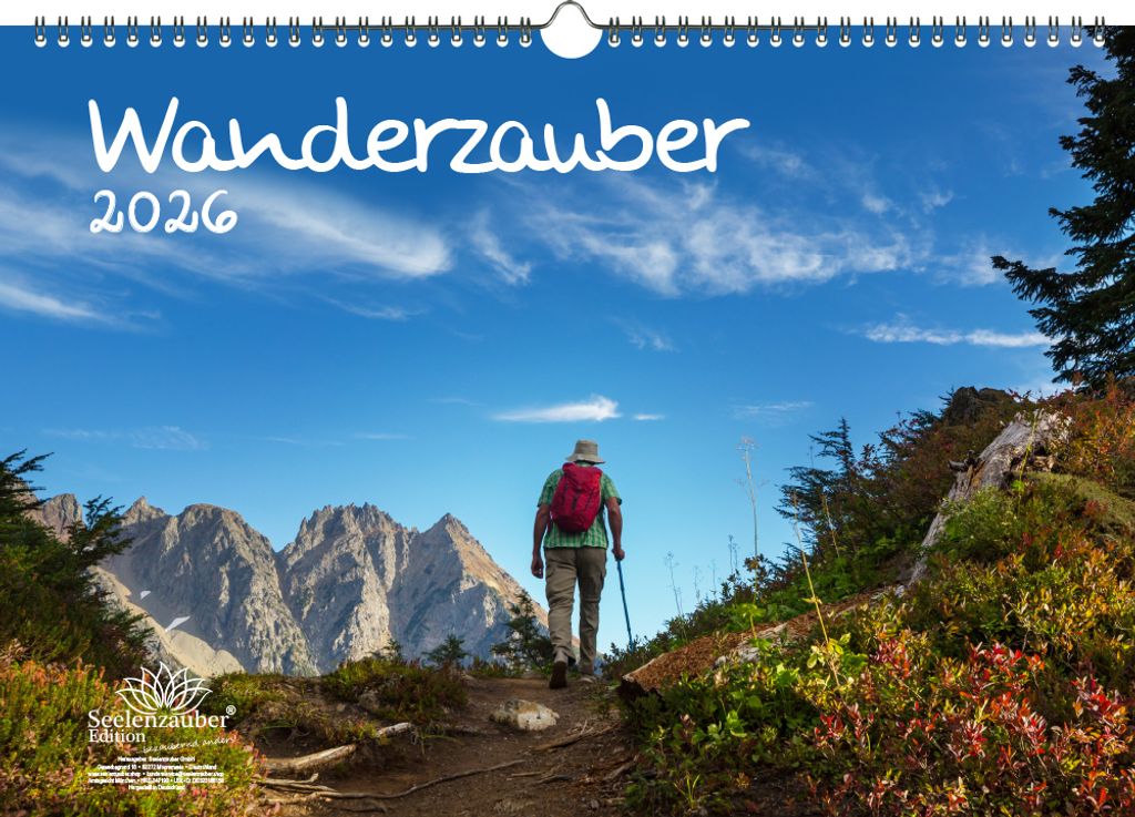 Wanderzauber DIN A3 Kalender für 2026 Berge und wandern - Seelenzauber