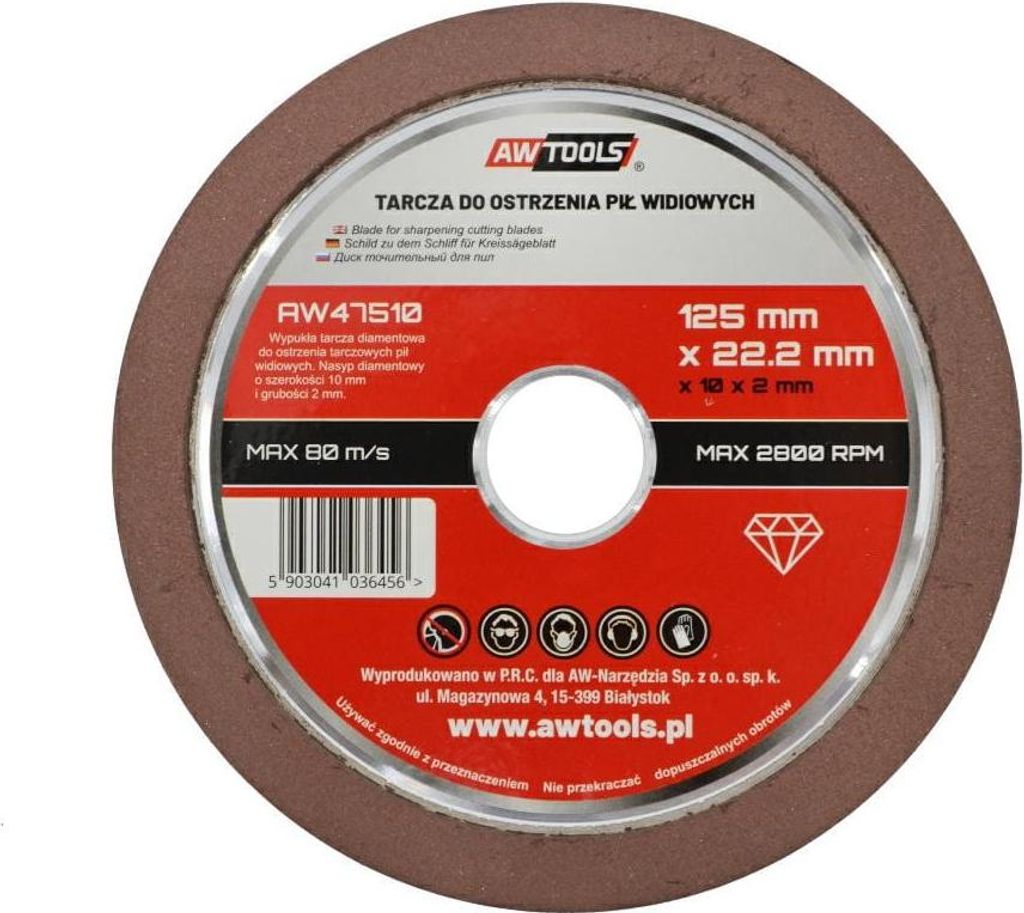 AWTOOLS WIDIA-SÄGEBLATT-SCHÄRFSCHEIBE 125 mm