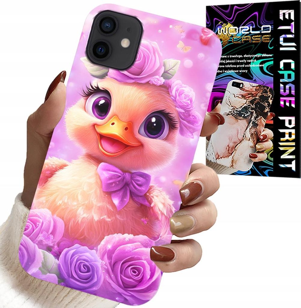 Hülle Für Iphone 11 - Süsse Ente, Ente Auf Rosa Hintergrund