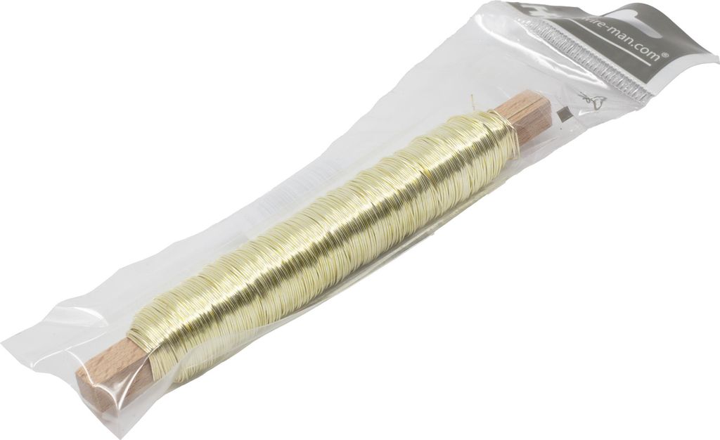 Decolackdraht Holzstab champagner - 05 - 0,50 mm 50 m 100 g Produktbild 
