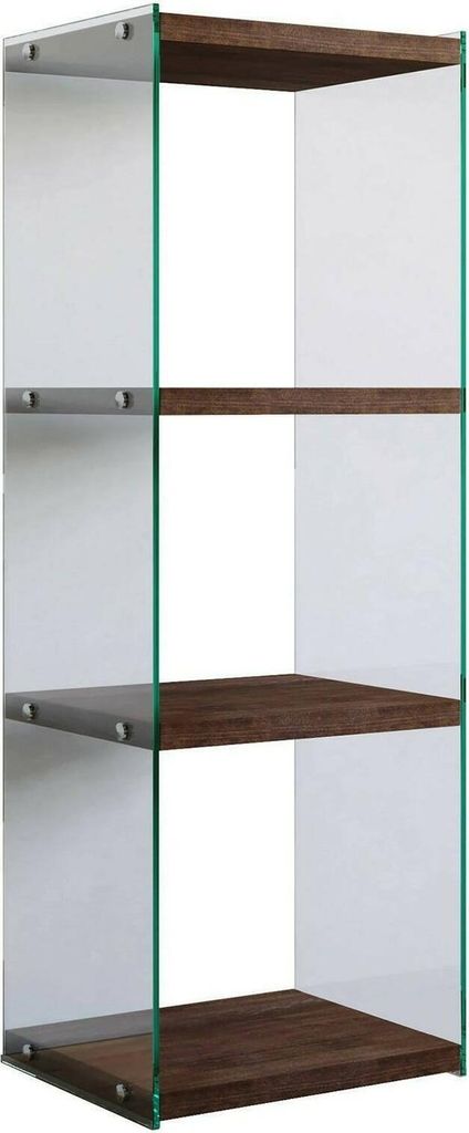 Dmora Bücherregal Protea 40x35x120 cm Braun 2 Regale, Bibliothek