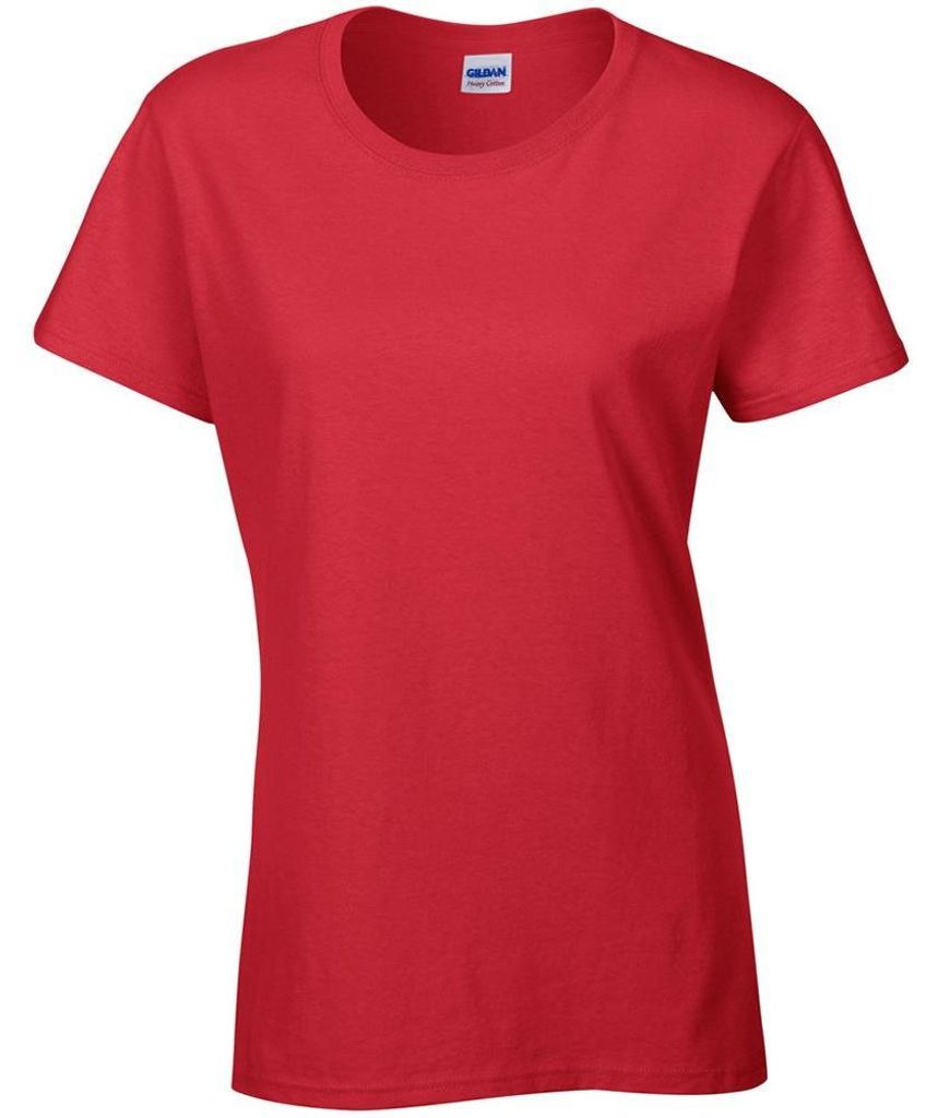 Gildan Damen T-Shirt, enganliegend FK393 (Large) (Rot)