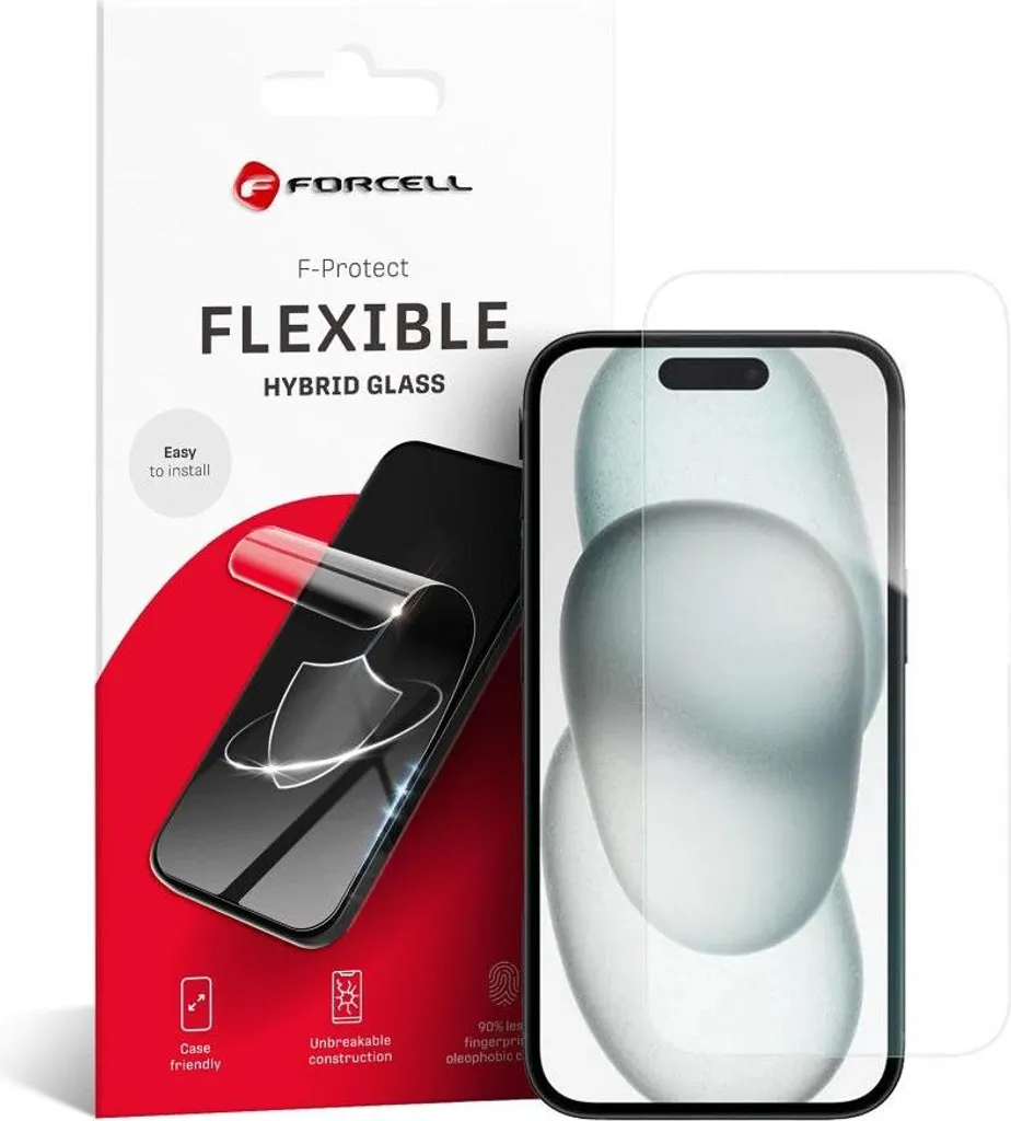 Vetro Protettivo iPhone 15 Forcell Flexible - Mai più vetri rotti!