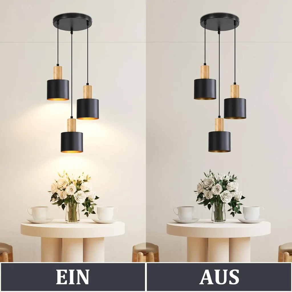Lustre Cuisine E27 pour Éclairage Sans Éblouissement Hauteur Modulable