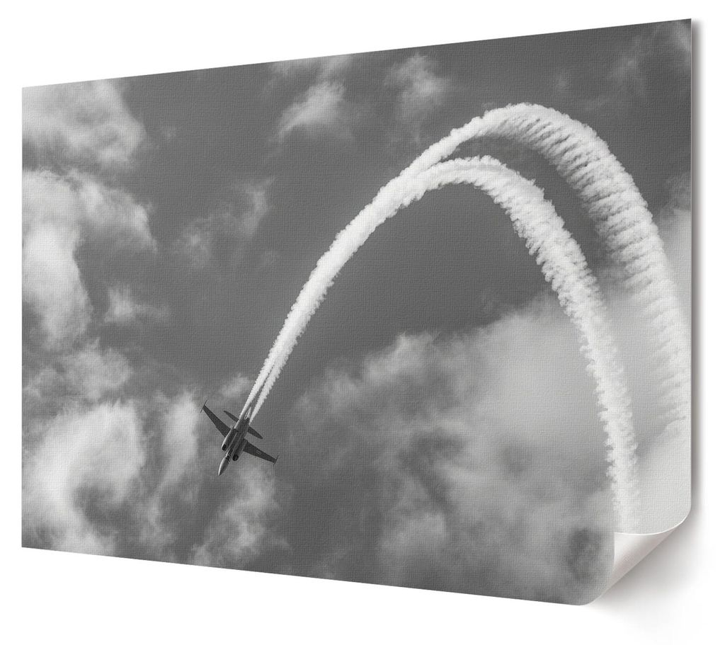 Flug am Himmel - Kunstdruck A4 - Fotografie- Wandbild für Wohnzimmer Schlafzimmer & Flur, Modernes Poster Wanddeko, Ungerahmt