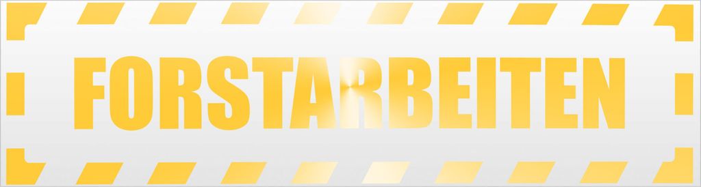 Kiwistar Forstarbeiten gestreift Magnetschild Schild magnetisch - 30cm Gelb - reflektierend - Magnetfolie für Auto PKW Kfz