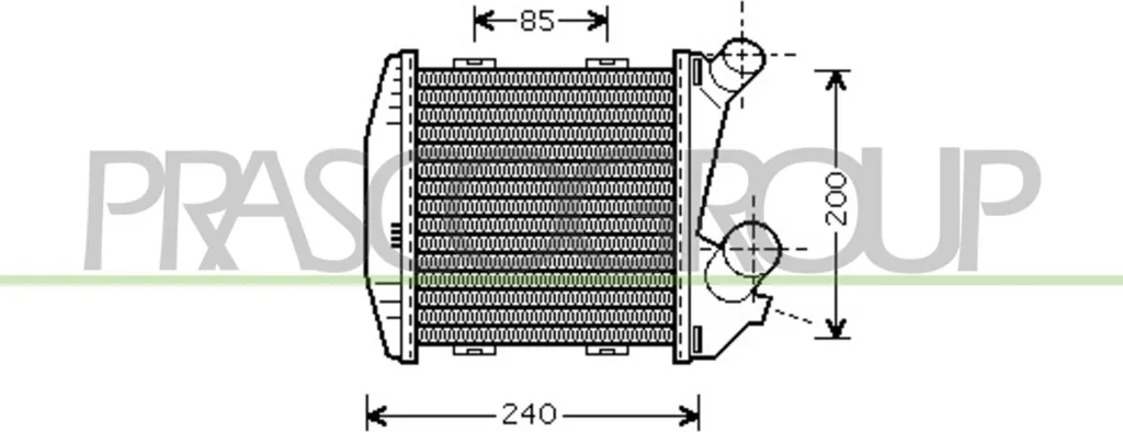 Intercooler PRASCO ME302N002 pour Smart Cabrio 450 et City-Coupe 2490V005
