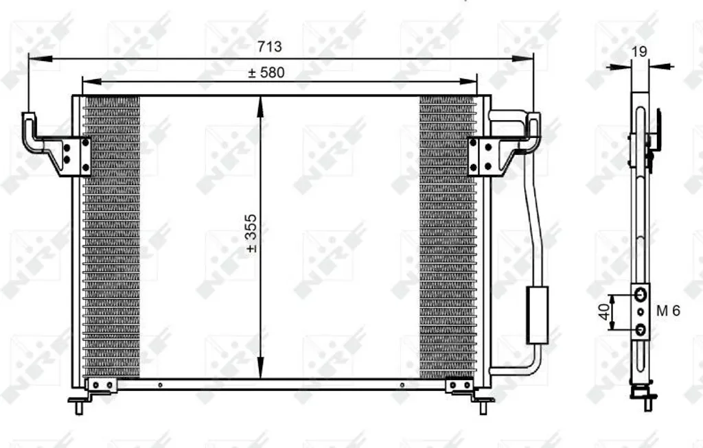 Réparer la clim de votre 605 : Condenseur NRF 35261 compatible OE 6453P7
