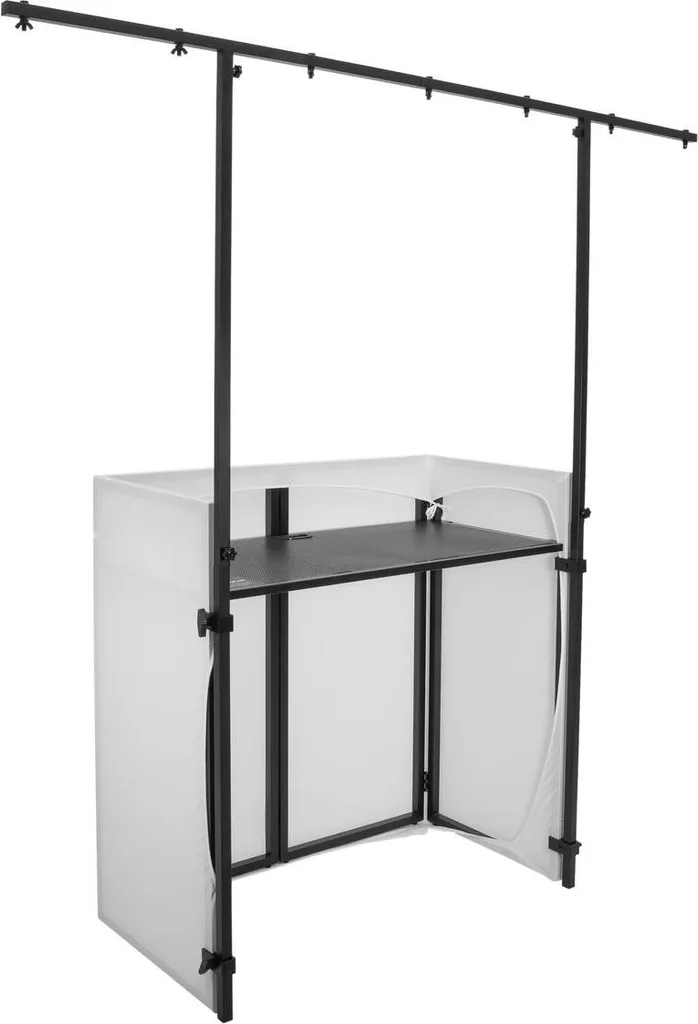 Stand DJ Mobile Compact OMNITRONIC avec cadre de masquage et housse pro - 2