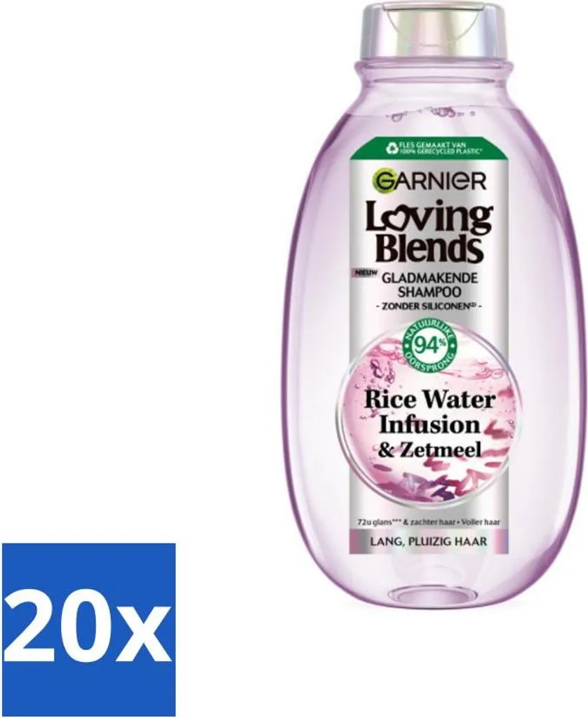 Scorta Famiglia Garnier Loving Blends Acqua di Riso - 20 Shampoo 300ml