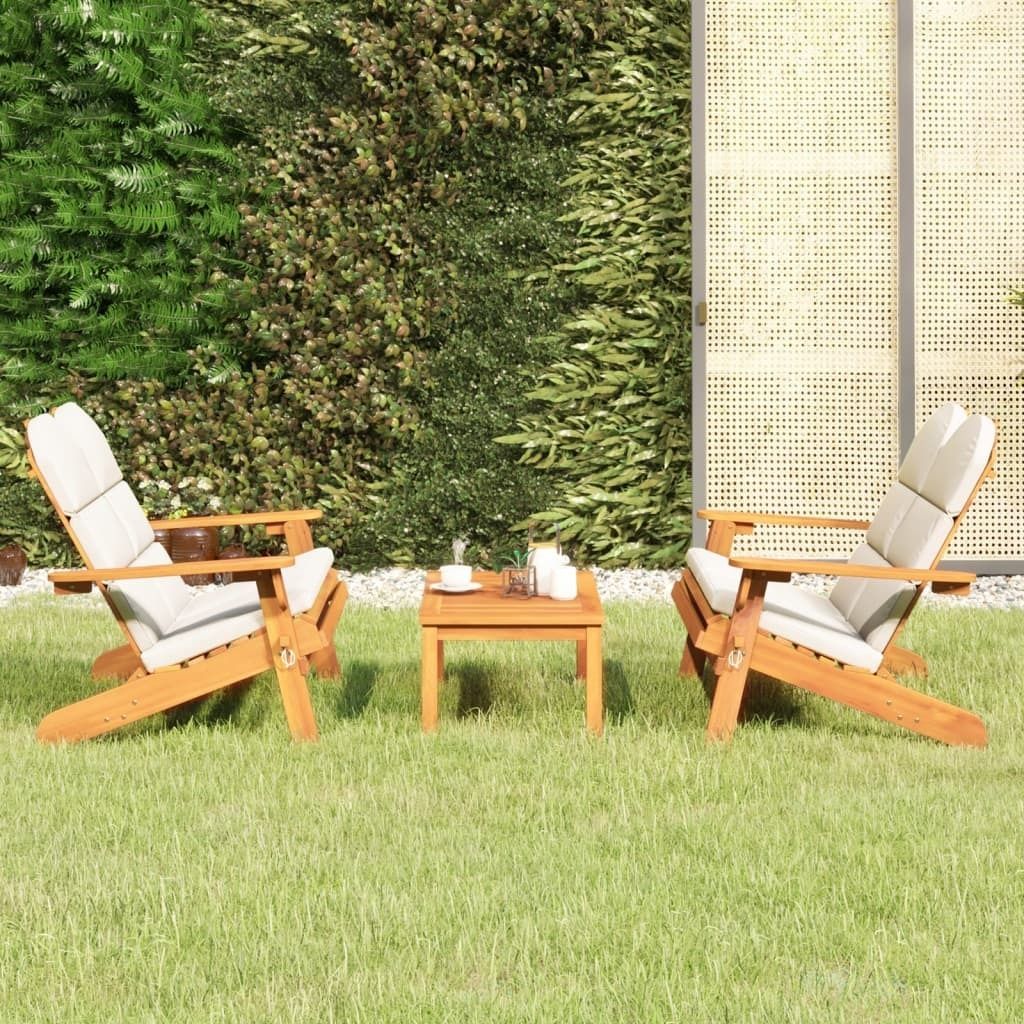 Maison Exclusive - 3-tlg. Garten-Lounge-Set Adirondack Massivholz Akazie