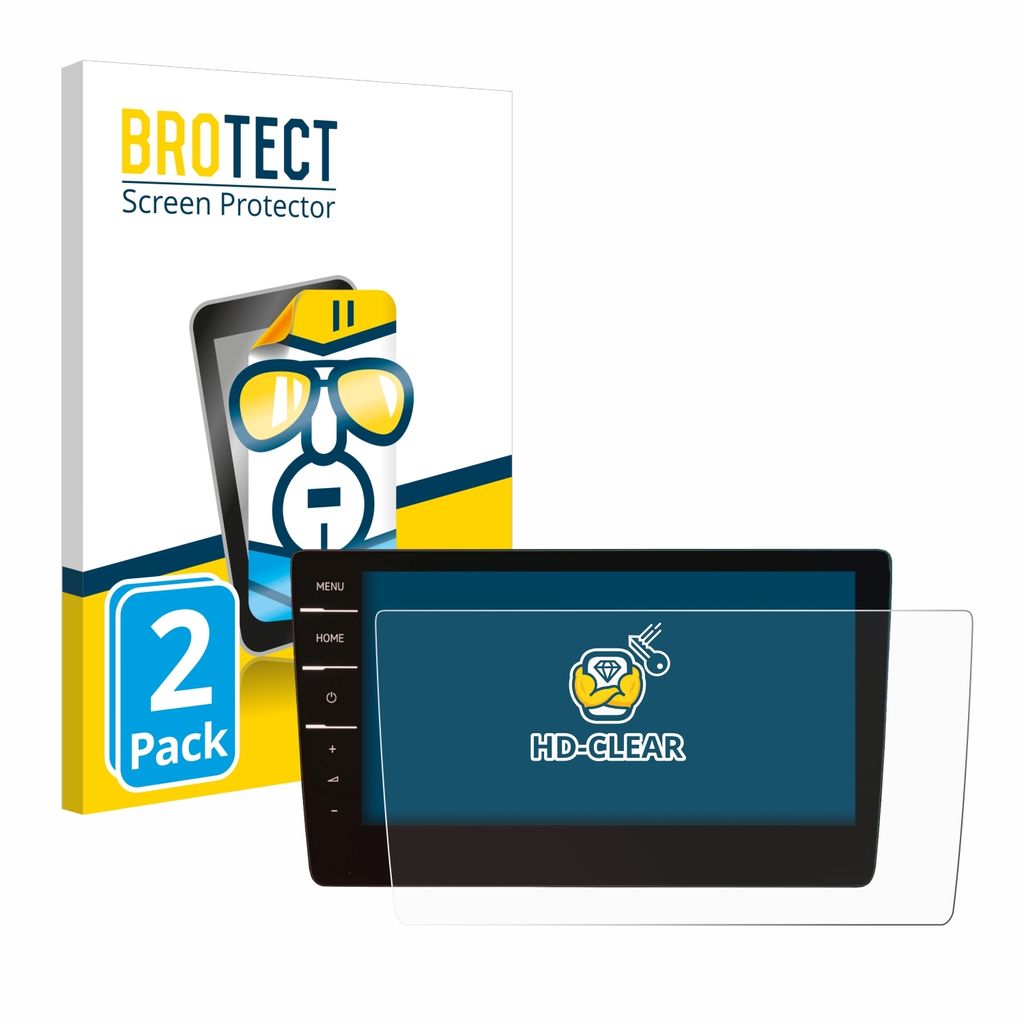 2x Für Volkswagen Passat GTE 2019 Discover Pro 9.2" 2019 Schutzfolie BROTECT Displayschutz Display Schutz Folie Klar Transparent