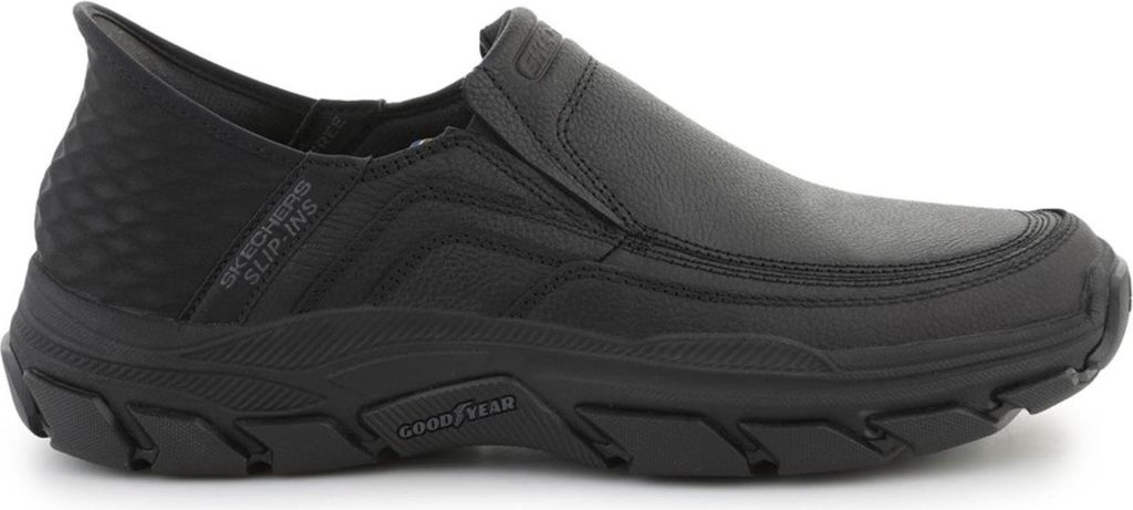 Skechers Slip-In-Sneakers „Elgin Respected“ aus Leder, Schwarz 42.5 EU