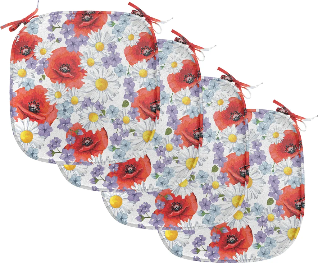 Galettes de chaise imperméables 40x40 cm Lot de 4 Coussins de Cuisine