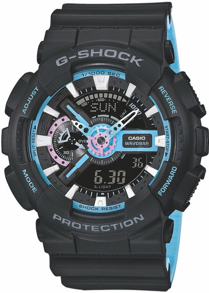 Casio G-Shock Uhr Armbanduhr GA-110PC-1AER schwarz blau